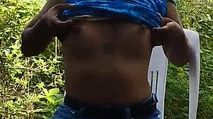 petite latina sneaks titty suck in the wild mountains