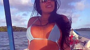 Bikini Brazilian Wife Rides POV Boat Ass
