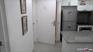 German amateur ditches condom to creampie tight pussy raw