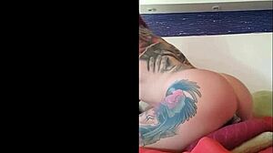 Hot redhead shoves toy deep with clit play till she cums hard