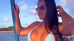 Bikini Brazilian Wife Rides POV Boat Ass