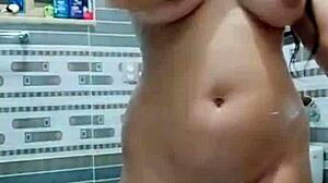 PAKISTANI STEPMOM fucks her ASS with DILDO in bathroom