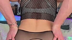 Wifey watches me worship bbc dildo nasty goddess style