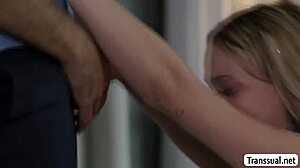 i feel so lucky bareback slamming this horny blonde shemale's tight ass