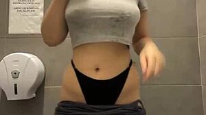 Teen gives sloppy public blowjob drowning in saliva