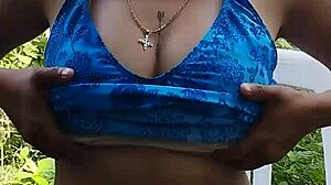 petite latina sneaks titty suck in the wild mountains