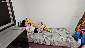 Fingering pussy on phone to make hubby jealous then fucked like slut!