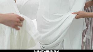 British Lesbians Ravish Temple Altar in Foursome Orgy