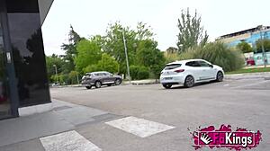 our unleashed milf lucy de janeiro rides young rookie's big cock cowgirl in garage