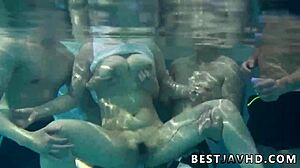 Suzuna Komiya Nastiest Pool Group Blowjob Orgy