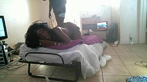 thick ghetto black milf mama shows off her hot curvy pussy and ass