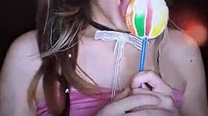 Bonneyuwu sucks lollipop cute like a young teen beauty