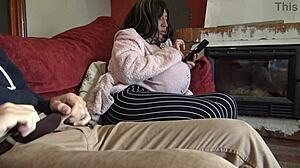 pregnant kurdish milf gasps seeing my throbbing arab cock flash out!