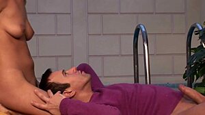 Jasmine's foot play sparks intense fun ending on her toes