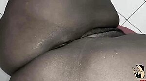 wanna see this fat black bbw's big clit pussy stretched by huge black dildo?