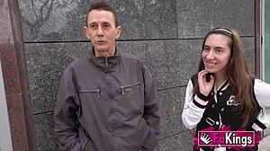 Carolina Lorcas fucked hard in first threesome for 19th birthday