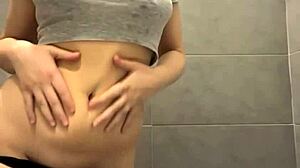 Teen gives sloppy public blowjob drowning in saliva