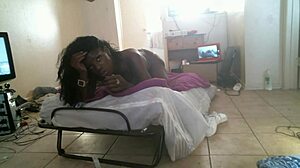 thick ghetto black milf mama shows off her hot curvy pussy and ass