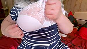 Big Titted Stepmom Teases Stepson with Tits and Offers Juicy Ass Anal