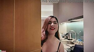 Sharinami chokes on cock then bounces in wild cowgirl