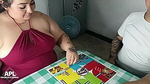 Chubby Stepson Plays Parquets Then Fucks Mom's Big Pussy Creampie