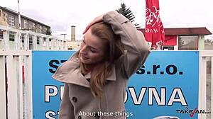 freezing blonde secretary tits out fucks stranger quick