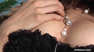 japanese gal risa buzzes her hairy pussy close-up with tiny vibrator uncensored