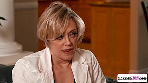 Busty Lesbian Milf Scissors Fingers Petite Teen Stepdaughter Tits