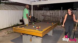 Milfcandy Samantha Loses Pool Pays With Long BBC Pound!