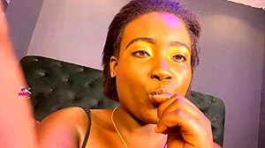 Two Nigerian ebony lesbians lick asses and pussies in lingerie