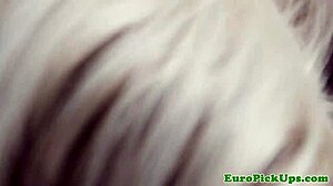 Tattooed Blonde Girl Next Door Picked Up for Close-Up Blowjob Fuck