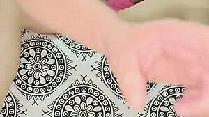 red lingerie milf teases natural tits in full short reveal