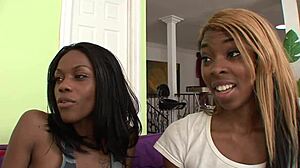 Amateur Ebony Threesome Rips Clothes for Dripping Wet Pussy Orgasms