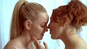 lesbian charlie forde squirts orgasm on nova hawthorne's big boobs