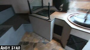 deutsche blonde saunafick blowjob creampie doggystyle skinny tits