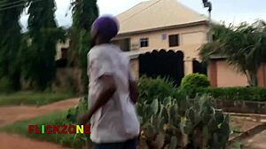 Oiled Ebony Chubby Big Tits Neighbor Caught in Wild Sports Sex!