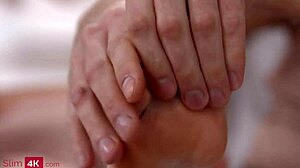 luna rishi's foot massage turns into my shaved redhead pussy pounding frenzy