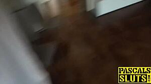 Ball-gagged sub slut ass drilled hard by dom cock!