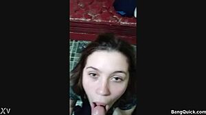 cumming deep in tinder girl's eager mouth pov