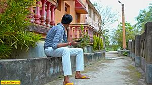 Desi Bhabhi Tosses Bra Off Balcony For Wild Hardcore Creampie Sex!