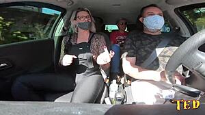 katharine madrid hops in the car for ted 28 ride with tony tigrao and vagninho