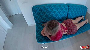 stepsister skips candy grabs my cock deepthroat creampie mouth fill