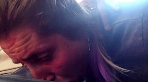 angry slut deepthroats stranger dick on public bus