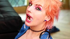 petite alt teen submits to stepdad's rough cowgirl pounding. Hardcore missionary leads to cum-covered tits.