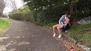 kotori shirayuki moans sucking cock public toilet tease