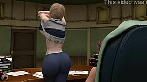 big tits babe strokes and sucks massive throbbing cock