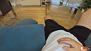 hey stepmom lies panty-free on stepson for rough ride pov