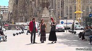 ALT MISTRESS HUMILIATES BOUND SPANISH BABE OUTDOORS