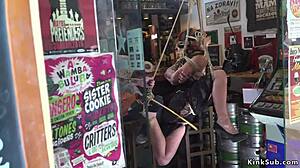 ALT MISTRESS HUMILIATES BOUND SPANISH BABE OUTDOORS