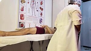 Paciente Gets Hard For Nurse During Exam
